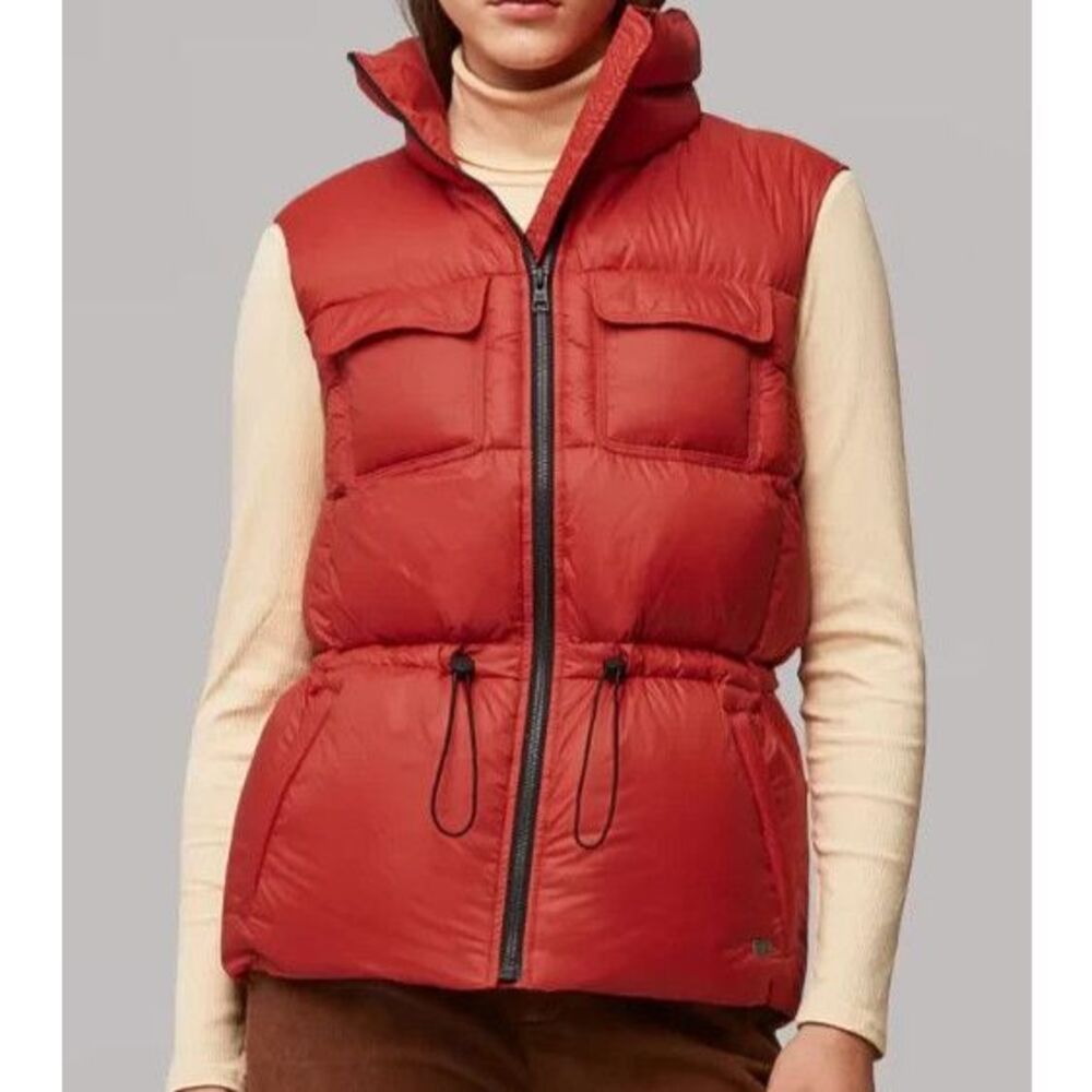 Soia & Kyo Women's Sz M Spice Orange Deanna Down Relaxed Fit Puffer Vest - Picture 14 of 15